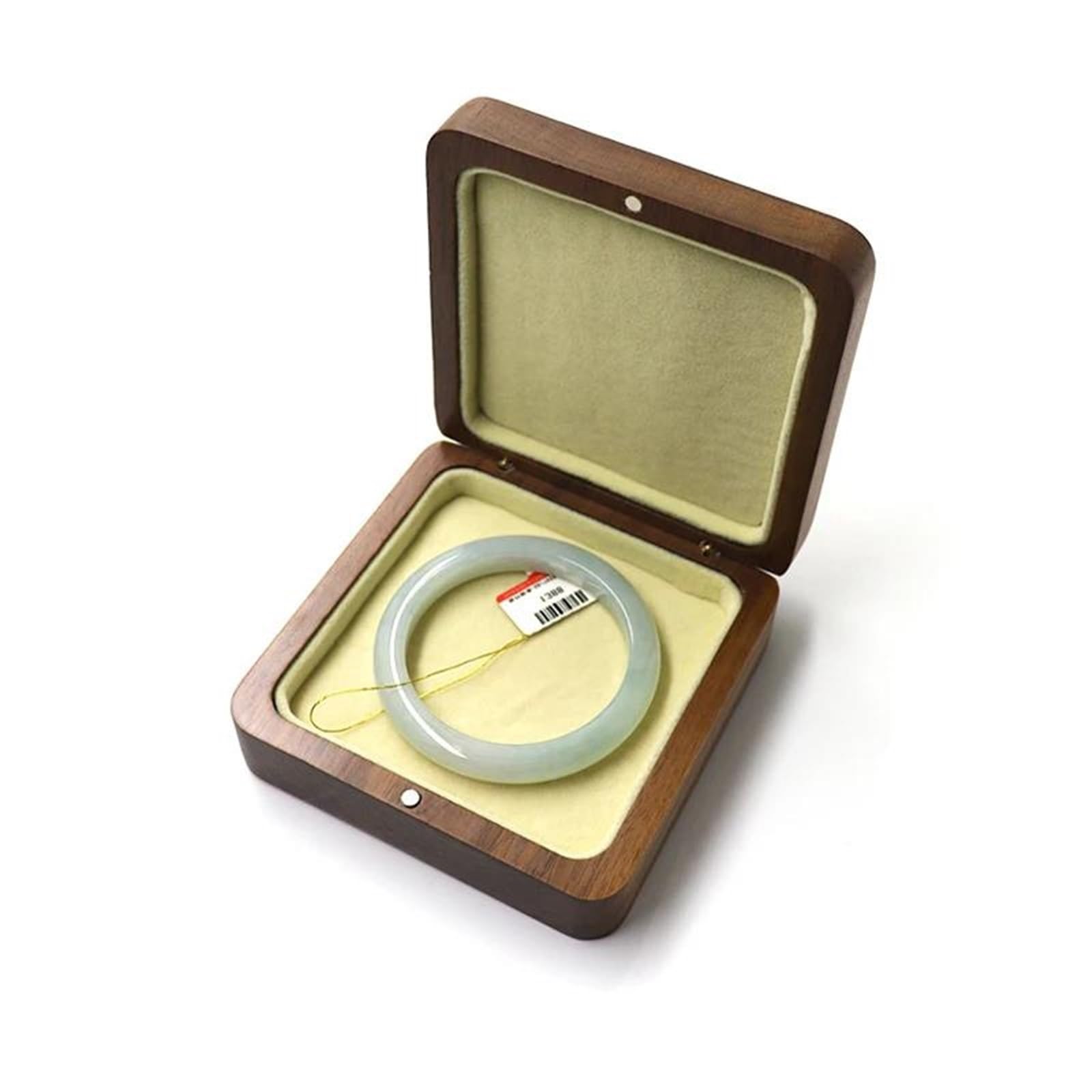 Portagioie Viaggio Scatola Per Ciondolo, Scatola Per Collana, Fodera Floccata, Scatola Per Bracciale In Legno Massello Di Noce Nera, Confezione Regalo Porta Collane Chiuso Portagioie Da Viaggio(Type-B