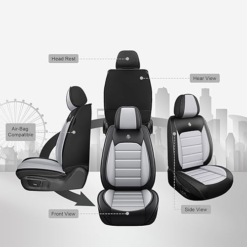 Miniatura 4 de JOJ Fundas de asiento de automóvil para Ford Expedition 2007-2022, funda de asiento de coche de 7 asientos, antideslizantes, impermeables,