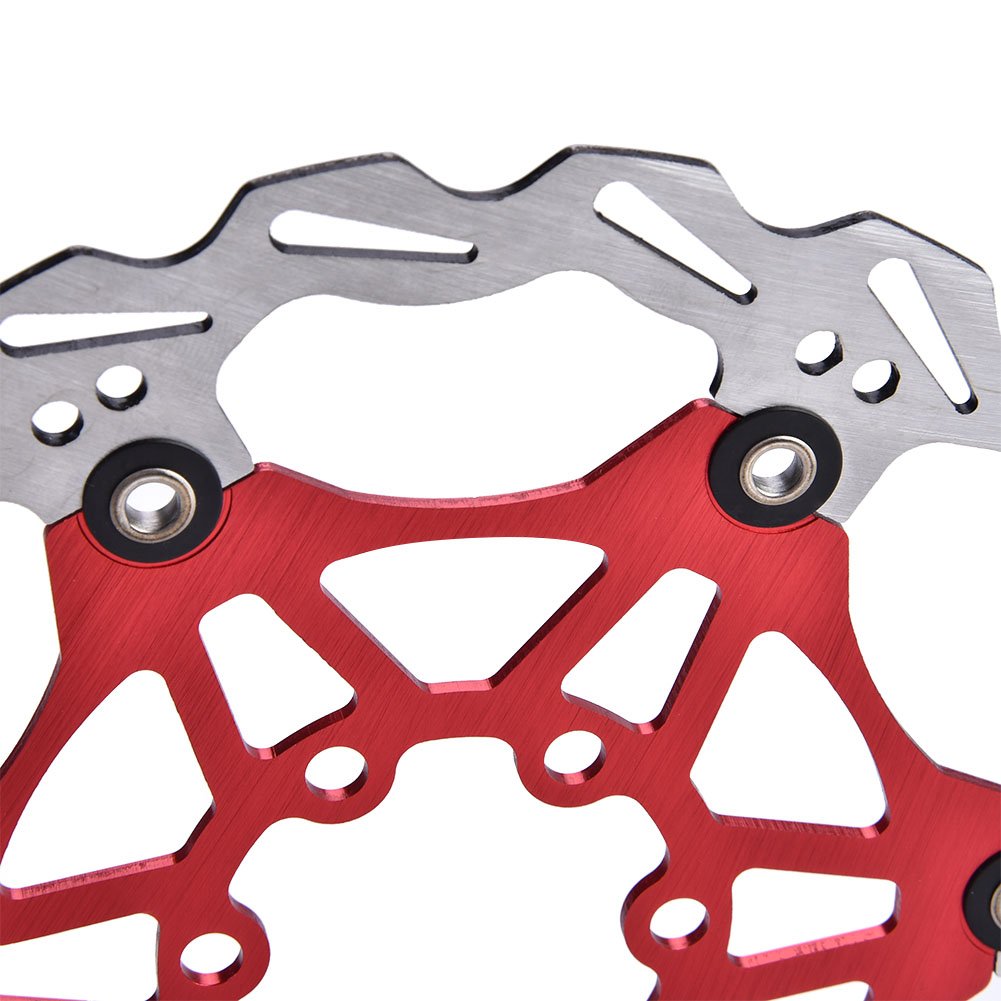 Wirnik hamulca tarczowego 160mm Pływający Road Mountain Bike ycle Tylne wirniki Śruby Klocek hamulcowy Czerwony Czarny 6 Śrub (czerwony)