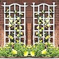 New England London Trellises, White, 79.25" H, Set of 2