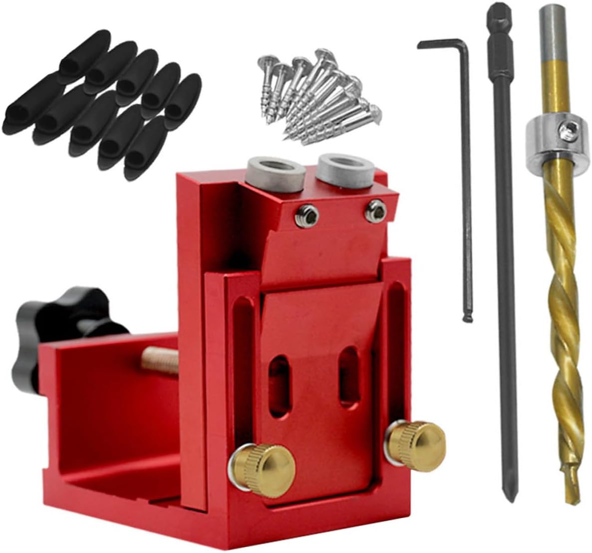 HOMSFOU Pocket Hole Jig for Woodworking Portable Drill Locator Tool for Novices and Professionals Accurate Jointing and Easy Setup