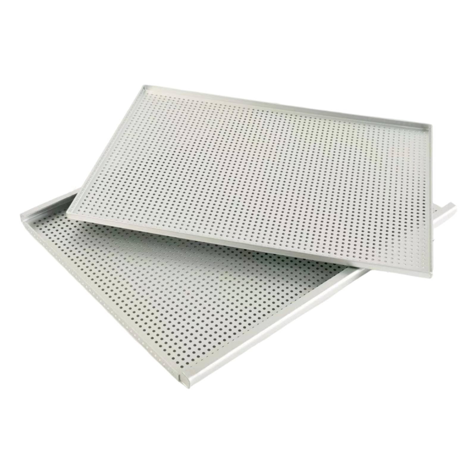 Teglia Professionale da Forno Perforata Resistente in Alluminio Vassoio Anti-deformazione Pasticceria Teglia per Cottura Professionale Adatta a, 60x40cm, Anodizzato