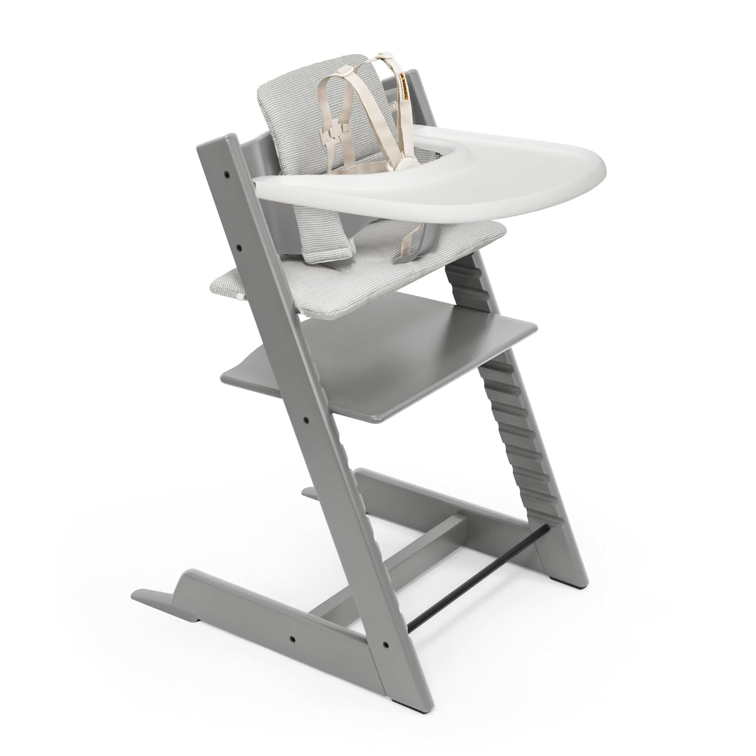 Stokke Tripp Trapp High Chair with Tray and Cushion, Storm/Nordic Grey