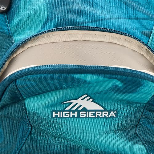 High Sierra Swoop Backpack, Travel or Work Bookbag with Tablet Sleeve, Teal Marble - image 3