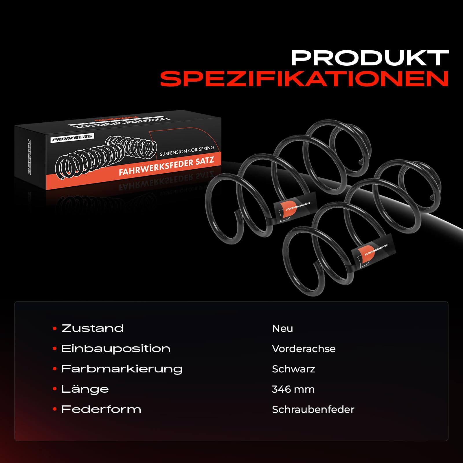 Frankberg Sprężyny; sprężyny podwozia; łożysko sprężynowe; amortyzator; sprężyna; sprężyna; odbojnik; sprężyna spiralna; zestaw sprężyn; sprężyny sprężynowe; sprężyna śrubowa Replace# 6R0411105A
