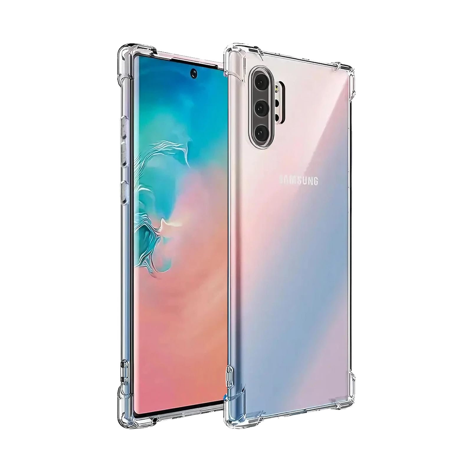 Plus Mobile Cover Soft & Flexible Shockproof Back Case with Cushioned Edges Transparent for Samsung Galaxy Note 10Plus | Samsung Galaxy Note 10+ - Clear