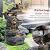 GIODIR Outdoor Garden Water Fountain, 5 Tiers Cascading Rock Waterfall, 26.4" H Waterfalls Resin Fountain with 4 LED Lights and Dicky Bird, Natural Modern Art Decor for Indoor and Patio Porch