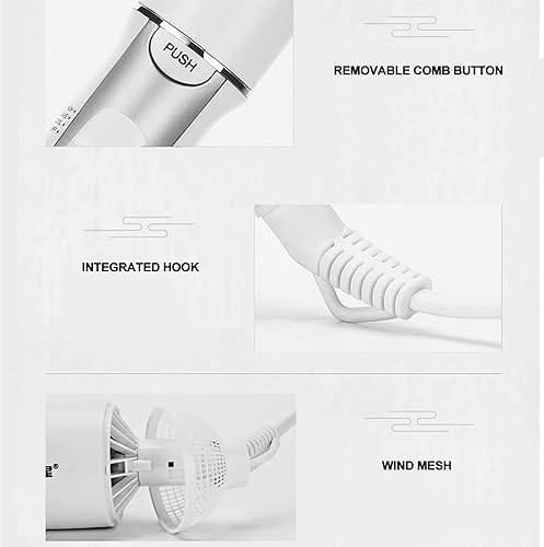 Miniatura 7 de ZJchao Cepillo secador de pelo 2 en 1, Ventilador de cepillo de aire caliente antiencrespamiento de iones negativos, Peine eléctrico profesional