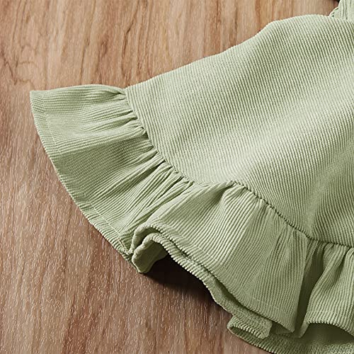 MERSARIPHY Toddler Tutu Dress Infant Sleeveless Vest Skirt Baby Backless Cute Romper for Girl Ruffle Skirt, Ages for 6Mos-5T (Mint Green, 4-5 T)