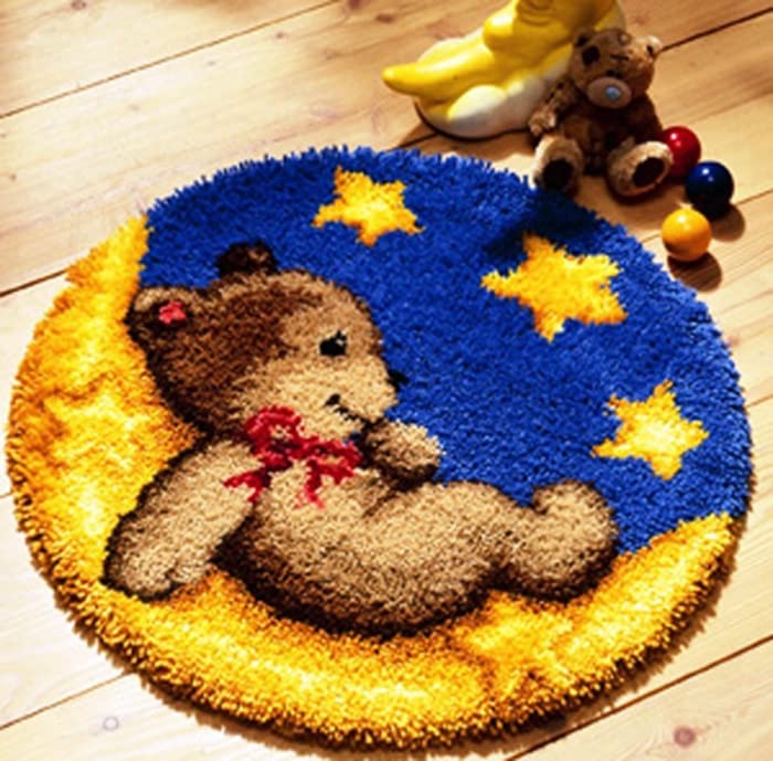 Beyond Your Thoughts DIY Latch Hook Kits Carpet Cute Shaggy Rug Pattern Printed, Crochet Needlework Crafts for Kids and Adults ZD003