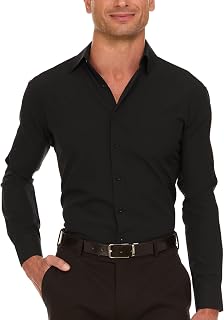 Nautica Regular Fit Long Sleeve Button Down Dress Shirts for Men - Wrinkle Free Long Sleeve Shirt Mens Formal 4-Way Stretch