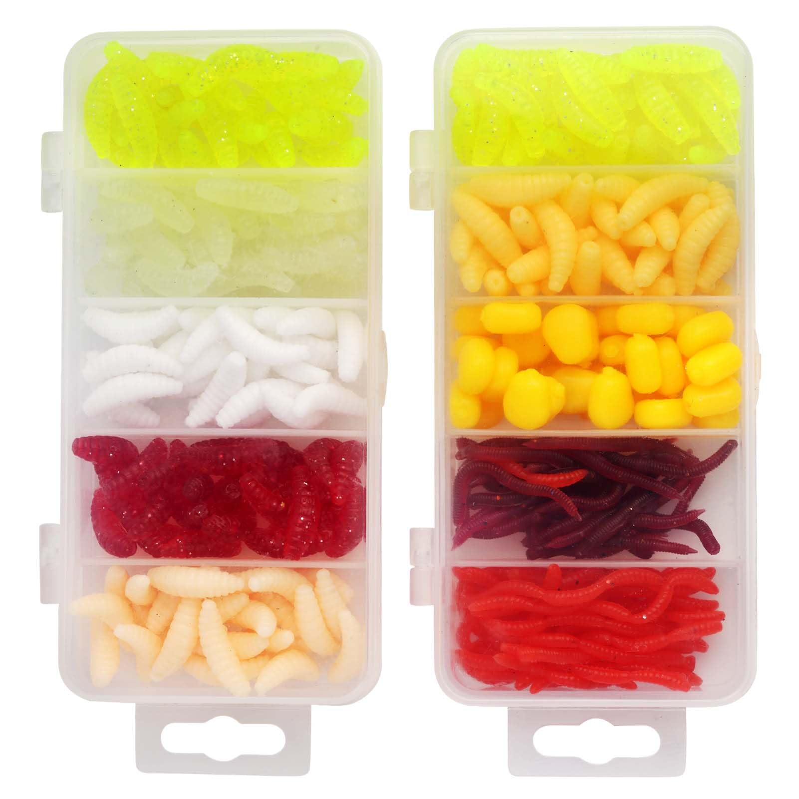 Lot De 30 Leurres Souples Pour Pêche - Vers Et Insectes Artificiels, 10 Couleurs, 1.2g, Pour Truite, Crappie, Perche