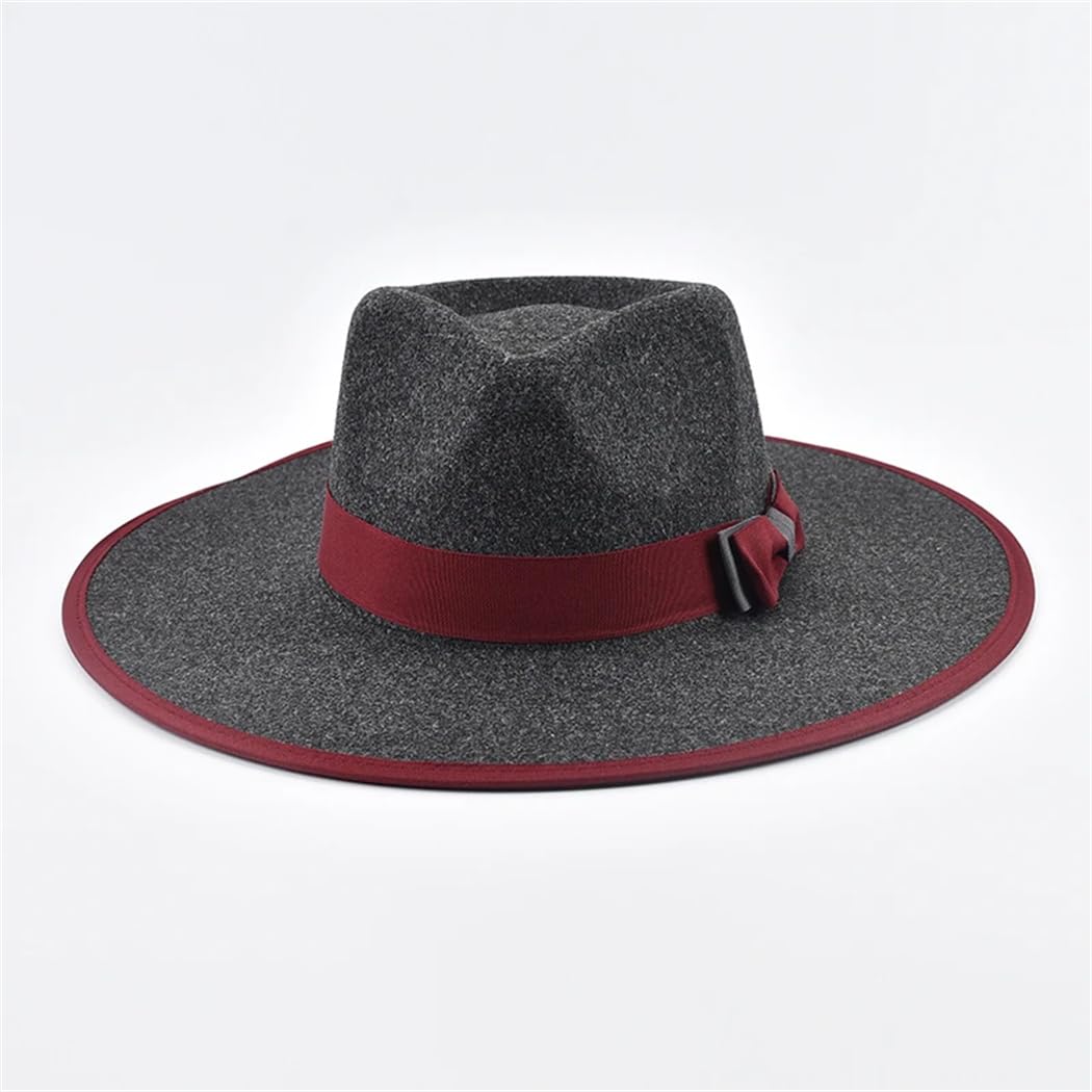 Fascinator Papillon Fedora Cappello per le Donne Inverno Tesa Larga Chiesa Jazz Cappelli Elegante Matrimonio Party Dress Cap