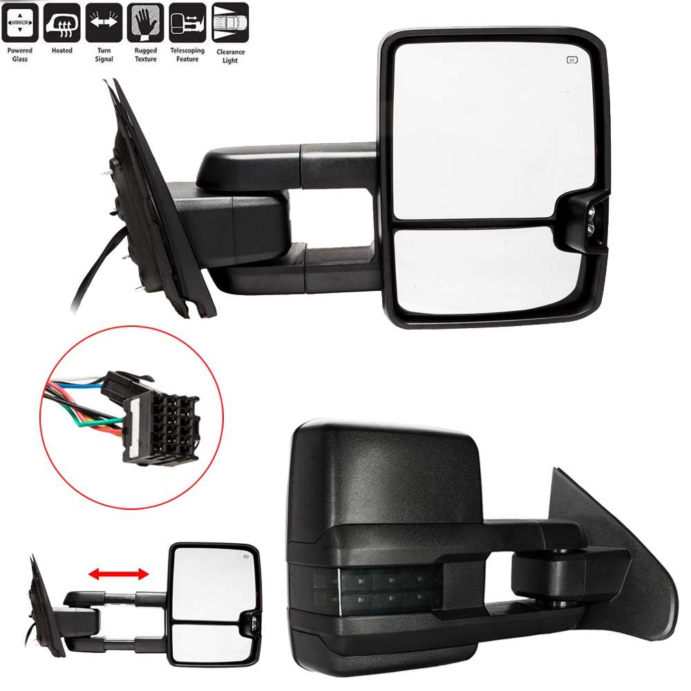 Towing Mirrors Replacement for 14-18 Chevy Silverado GMC Sierra 1500 15 ...