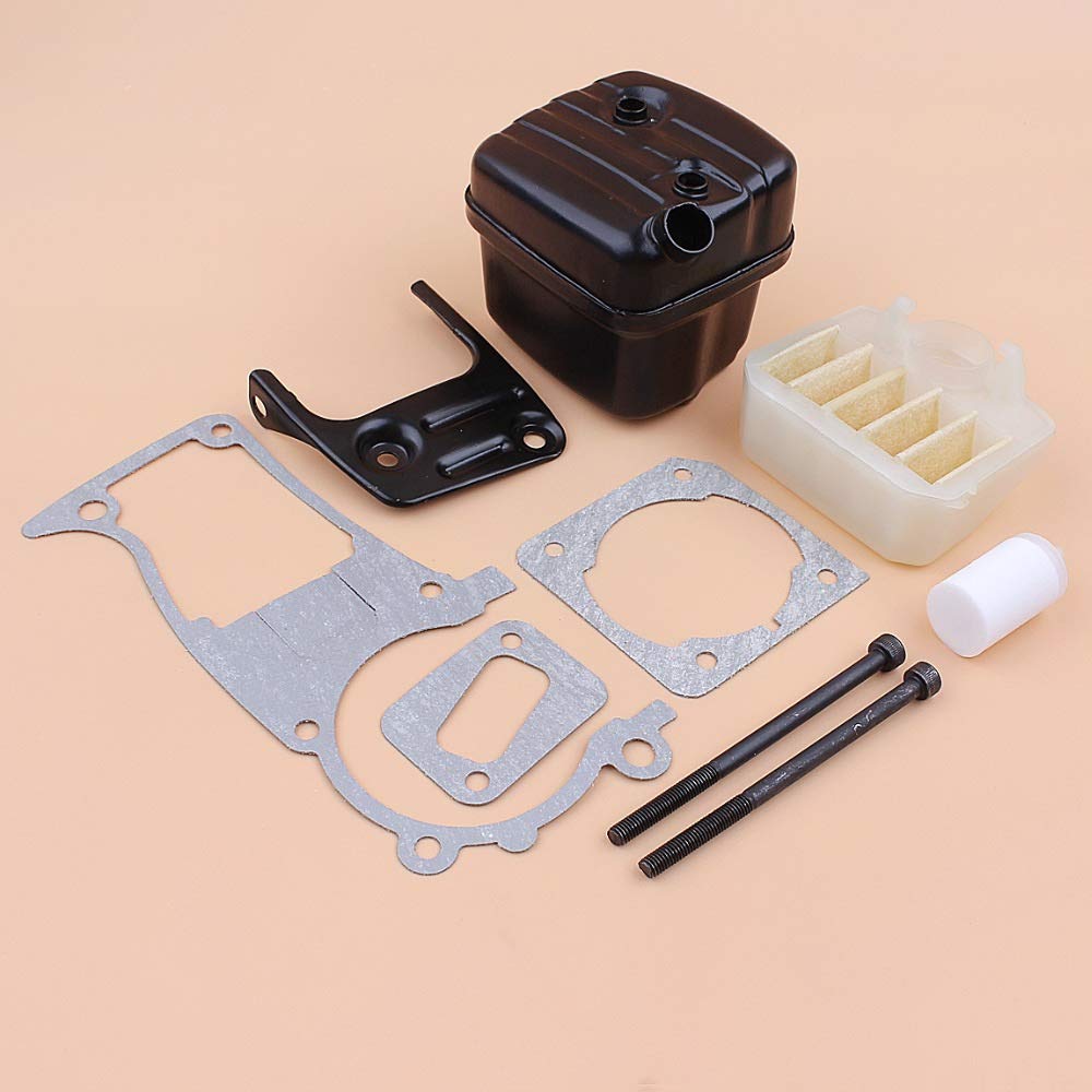 Pernos de soporte de silenciador Juego de juntas de filtro de aire compatible con HUSQVARNA 351353350340345346 XP Piezas de motosierra de gasolina OEM 503 86 27 03