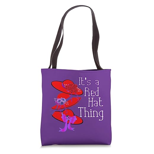 It's A Red Hat Thing Gift | Purple Tote Bag