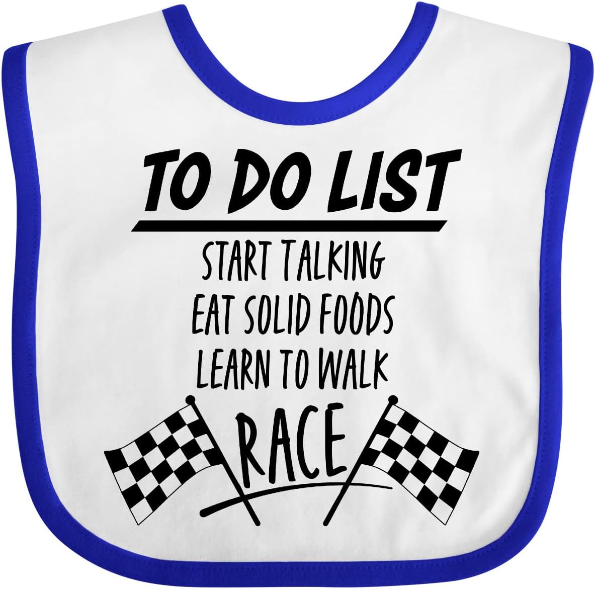 inktastic To Do List Funny Racing for Baby Baby Bib