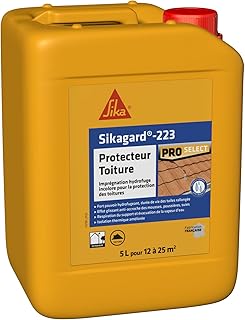 SIKA - Protecteur Toiture - Imperméabilisant hydrofuge - Sikagard 223 - Protection longue durée - Extérieur - 5L=environ 20m² Incolore