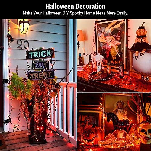 Image of BrizLabs Orange Lights 150 Count 34.8ft Incandescent Halloween Light String
