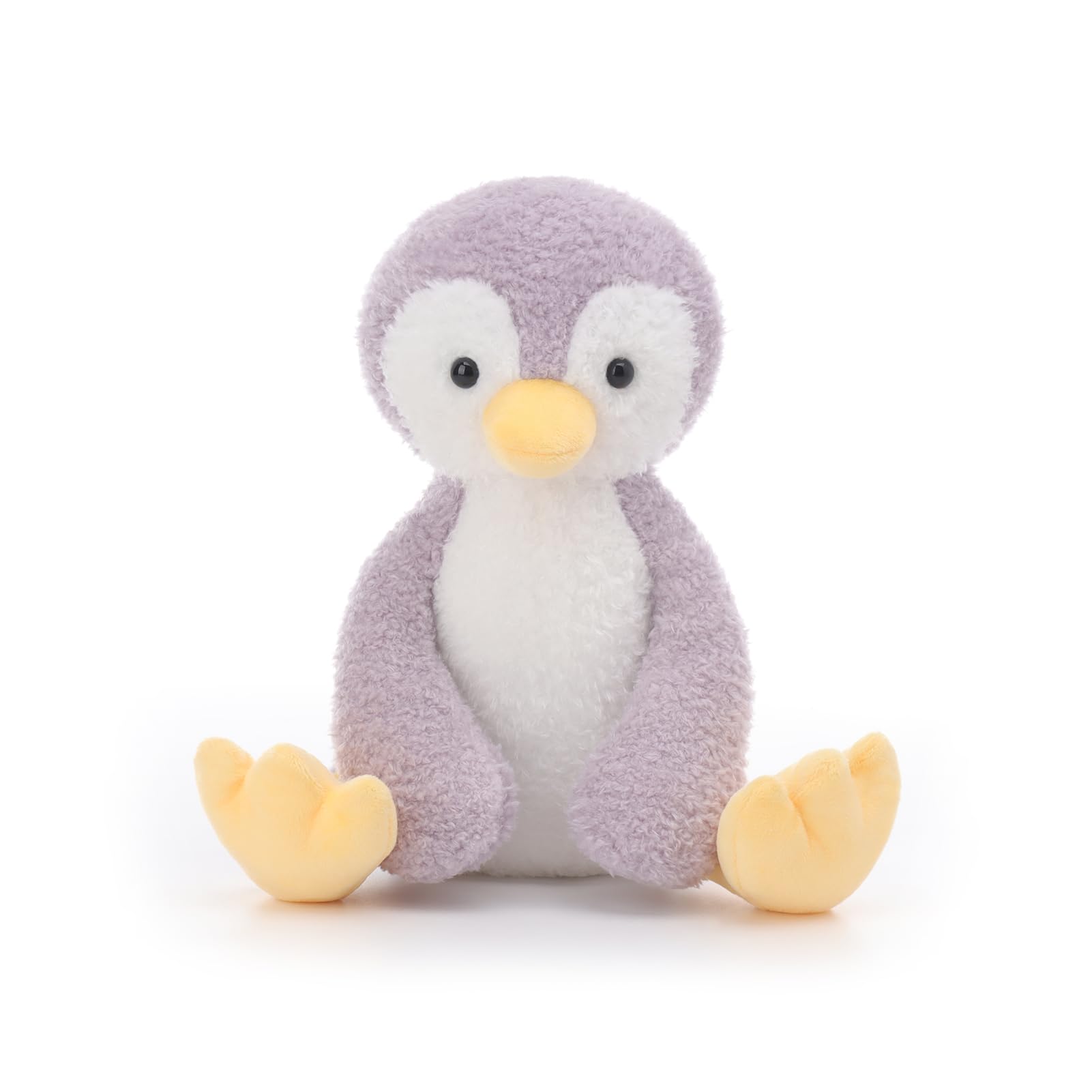 Apricot Lamb Purple Velvet Penguin Plushies Stuffed Animals for Baby Girl and Boy, Soft Cute Plush Toys for Kids, 8.7 Inches
