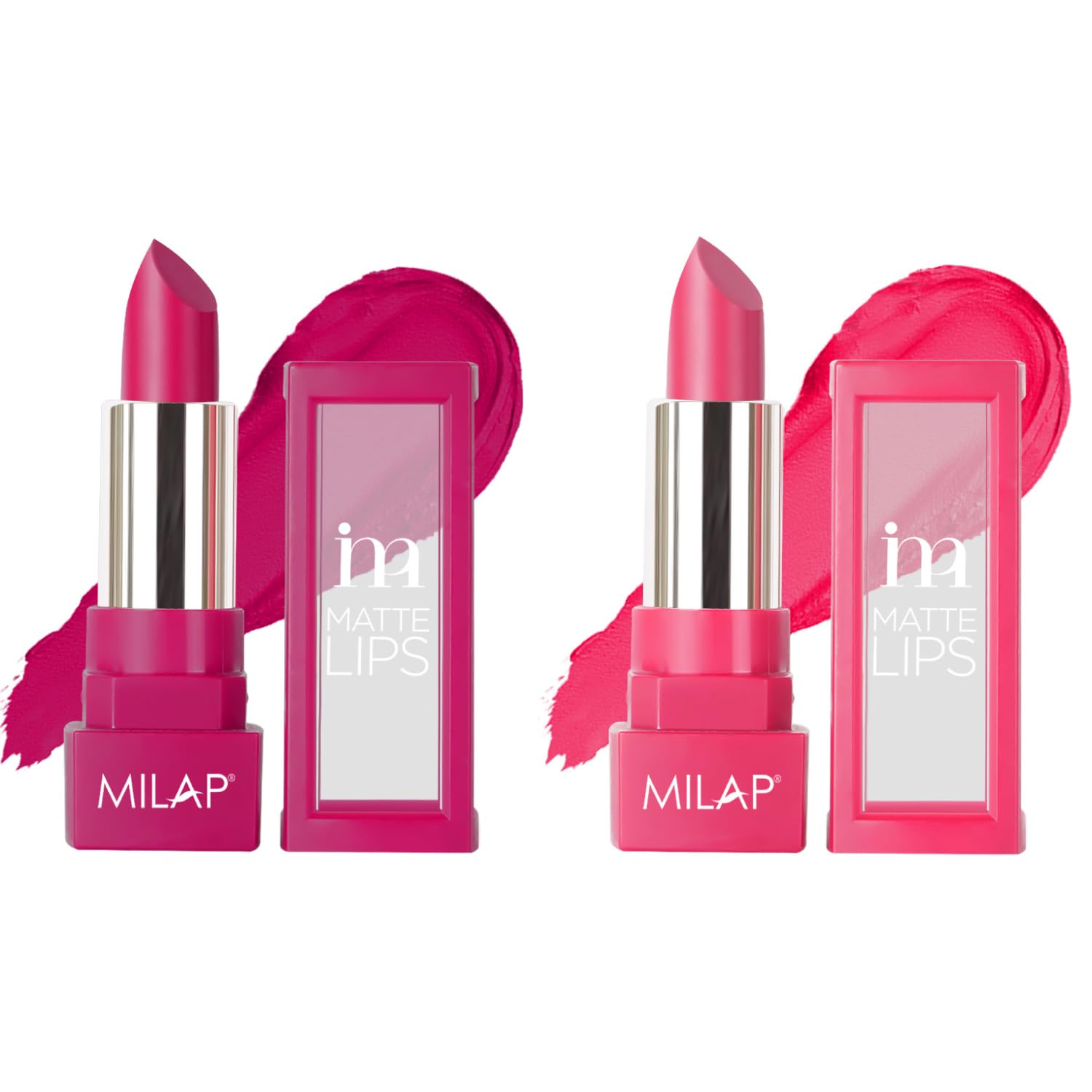 MILAPMatte Lipstick, Long lasting Lipsticks for Women (4.2 gm Each) Pack of 2, (Top Notch, Passionate Petal)