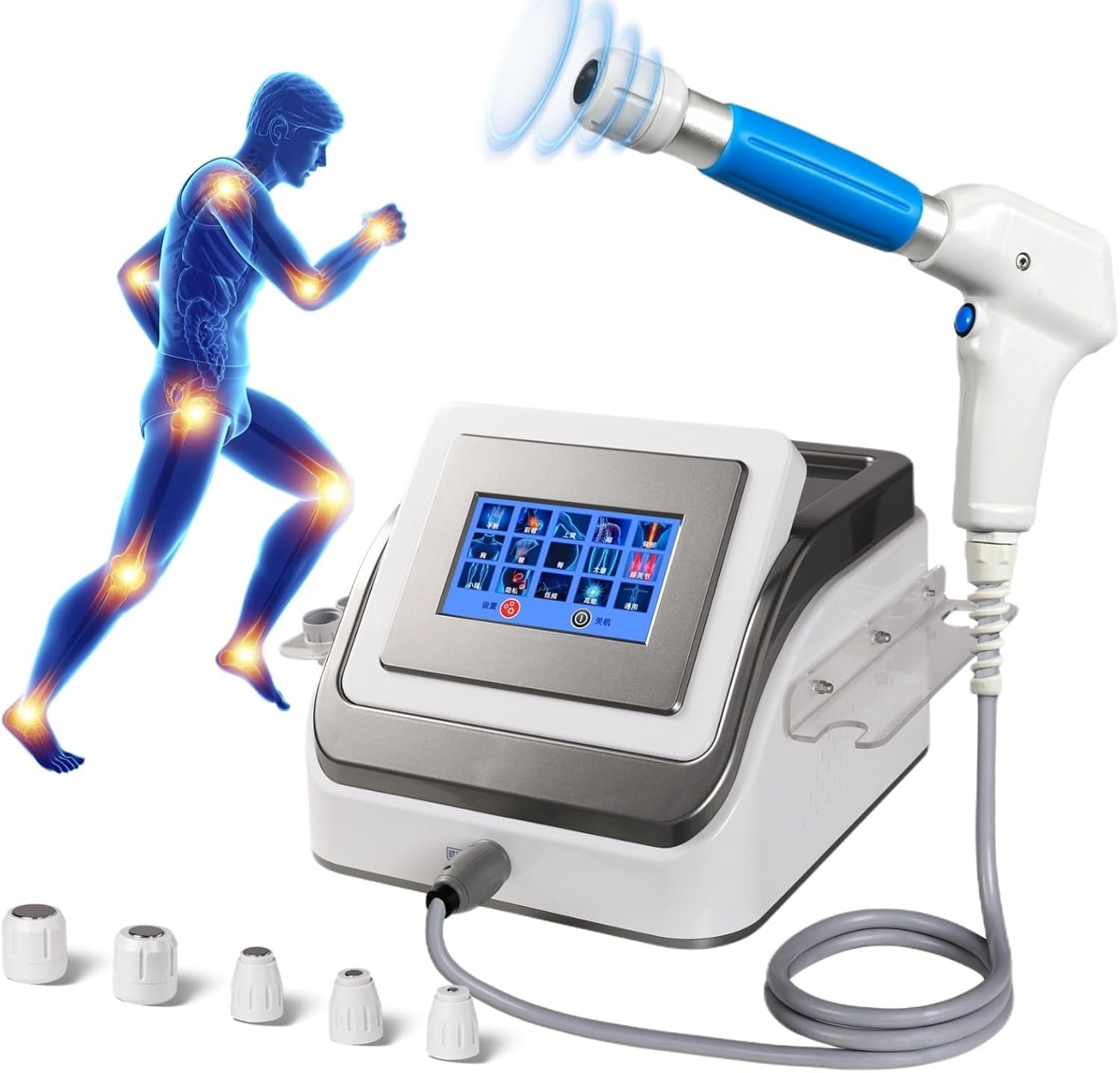 Apparecchio Per Terapia A Onde Durto, Massaggiatore Muscolare Profondo, Indolore, Non Invasivo, Senza Effetti Collaterali, Dispositivo Per Terapia Extracorporea A Onde Durto, Per Il Sollievo Dal