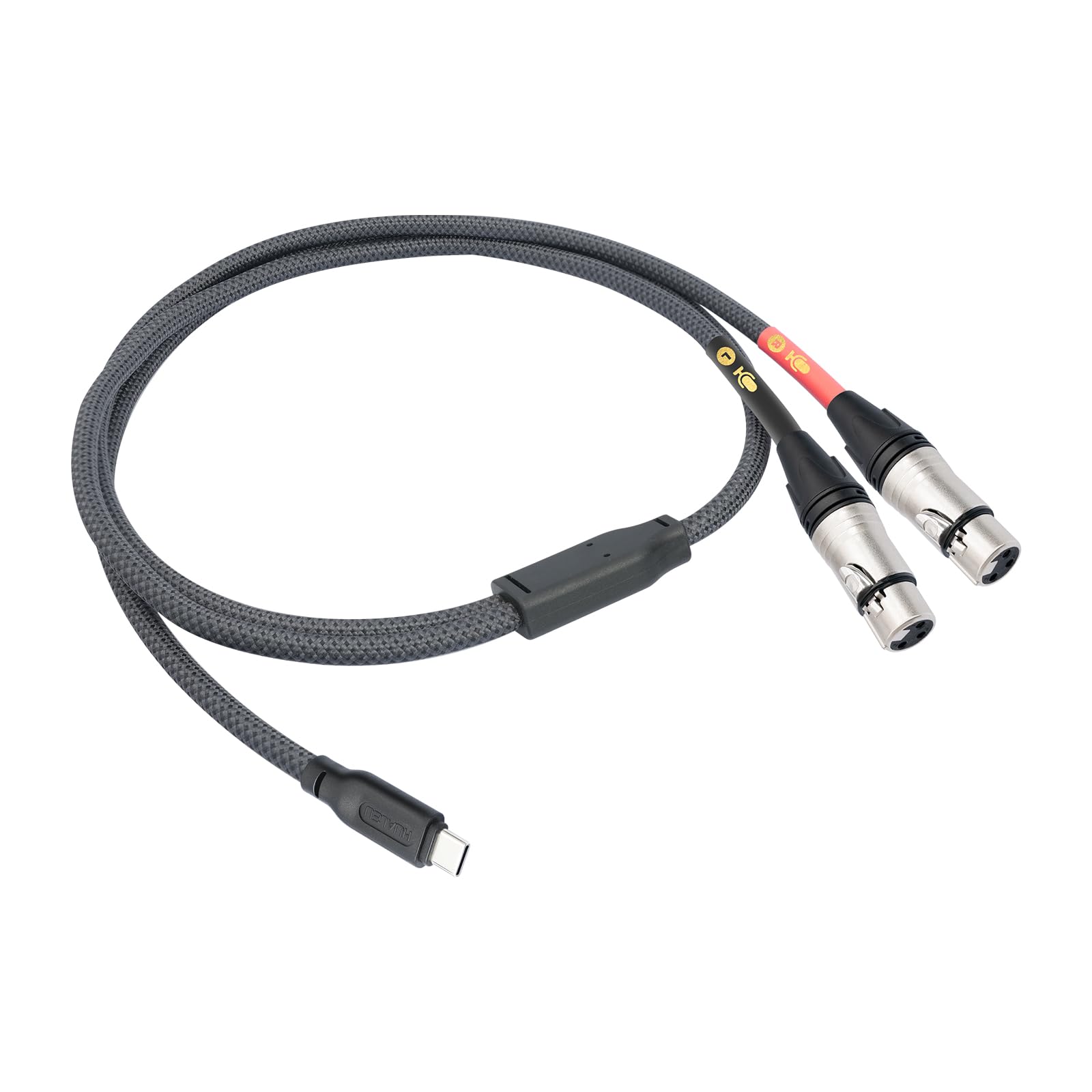 HUALUE - Cavo per microfono stereo da XLR femmina a USB C, cavo di registrazione XLR femmina per smartphone USB C, ingresso stereo a doppio canale da XLR a USB C, per microfono a condensatore dinamico
