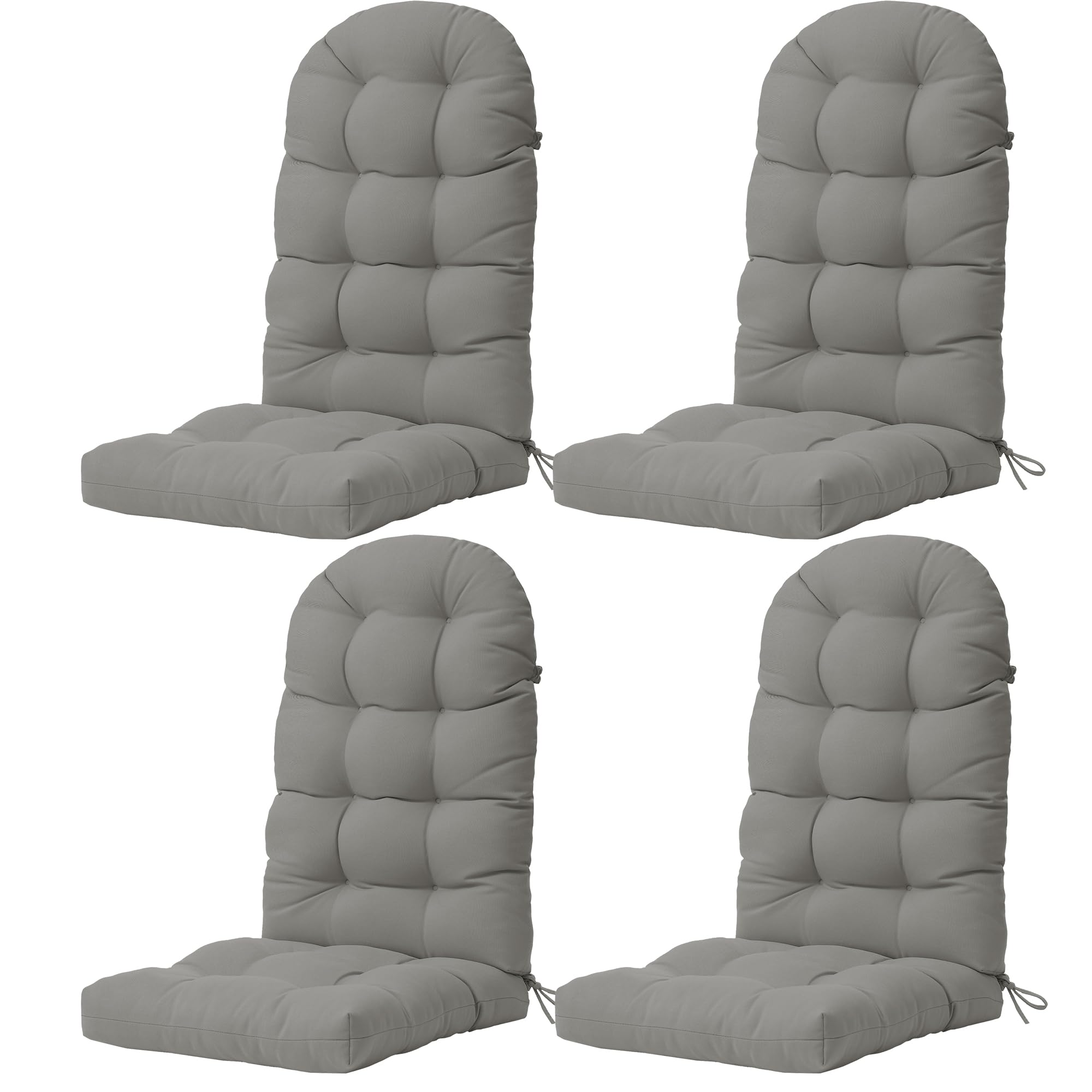 Adirondack Chair Cushion, Rocking Chair Cushions High Back Set of 4, Thickened Patio Chair Pad for Indoor and Outdoor, 49x20x4.7 Inch, Light Gray