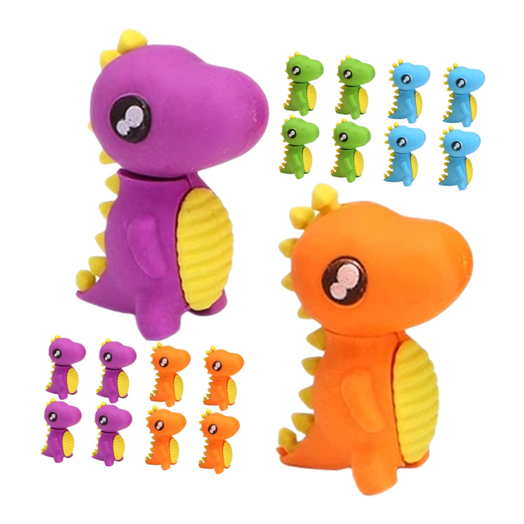 Gommes D'animaux 48 Pièces Caoutchouc Dinosaures pour Garçon et Filles