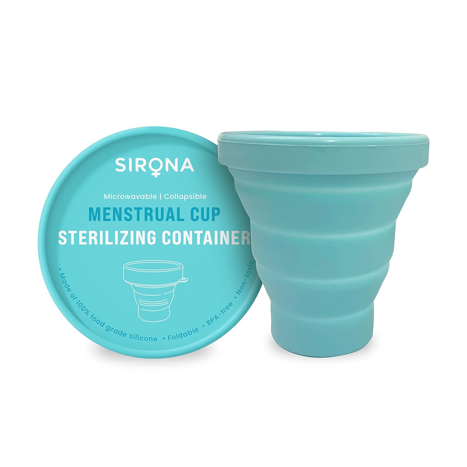 Sirona Collapsible Silicone Cup Menstrual Cup Sterilizer Foldable