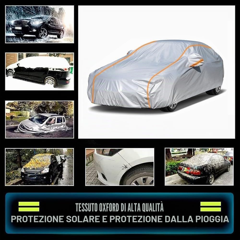 Telo copriauto da esterno per Lancia Musa(2004-2012),Copertura per auto impermeabile antivento antigraffio telo copriauto Adatto a tutte le stagioni
