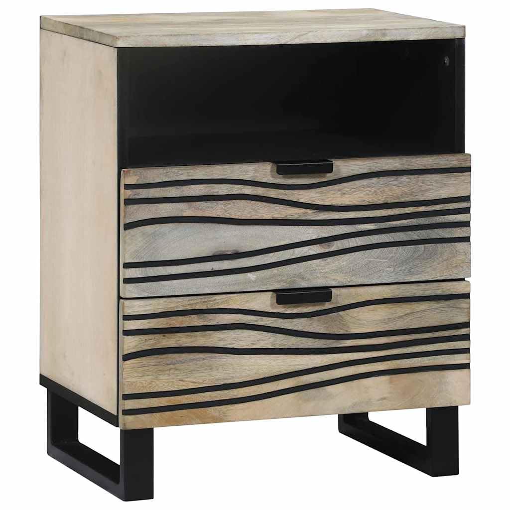 Table de nuit en acacia massif : l'élégance du bois vintage pour votre chambre