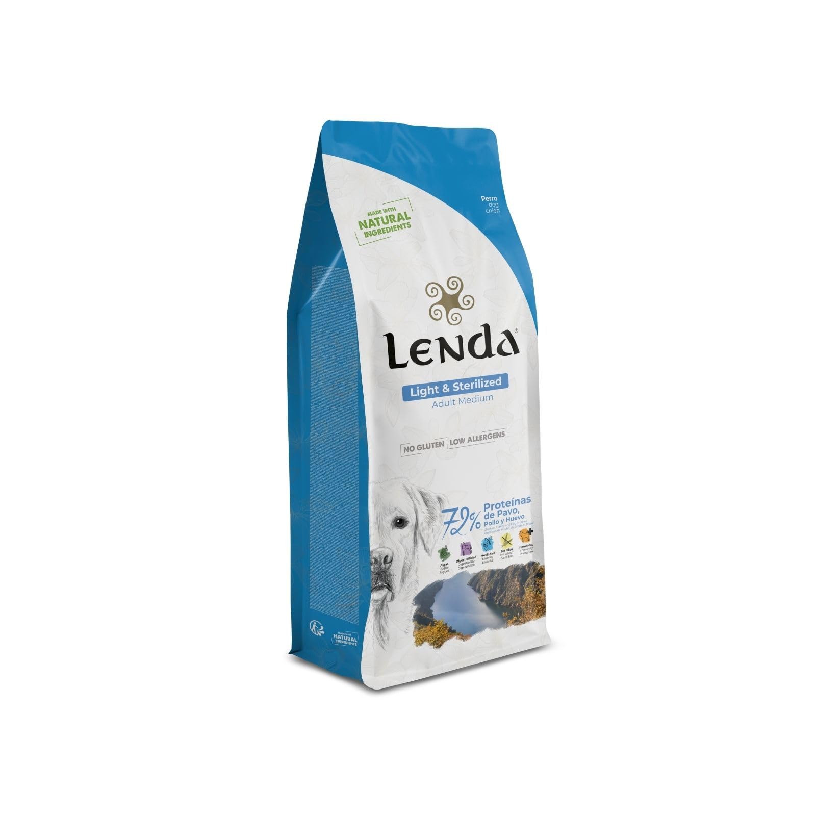 Lenda Light 12 kg - Crocchette Cani light per Adulti in Sovrappeso o Tendenza a Ingrassare - Cibo per Cani a Basso Contenuto Calorico - Ideale per Cane Sterilizzati - Con condroprotettori e Probiotici