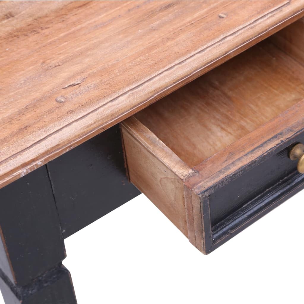 vidaXL Escritorio con Cajones, Mesa para Ordenador, Escritorio de Secretaria, Mueble para Oficina Despacho Estudio, Madera Maciza de Caoba