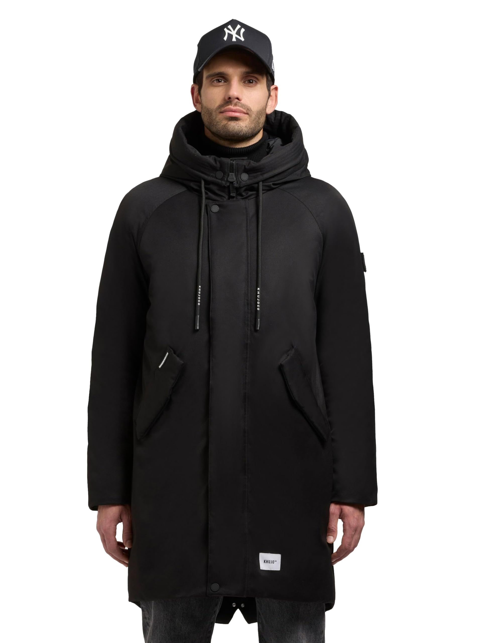 【極美品】wjk Big hood coat - EX heavy jersey khujo Anth-YM Men's Warm Long Winter Jacket with Magnetic Cover