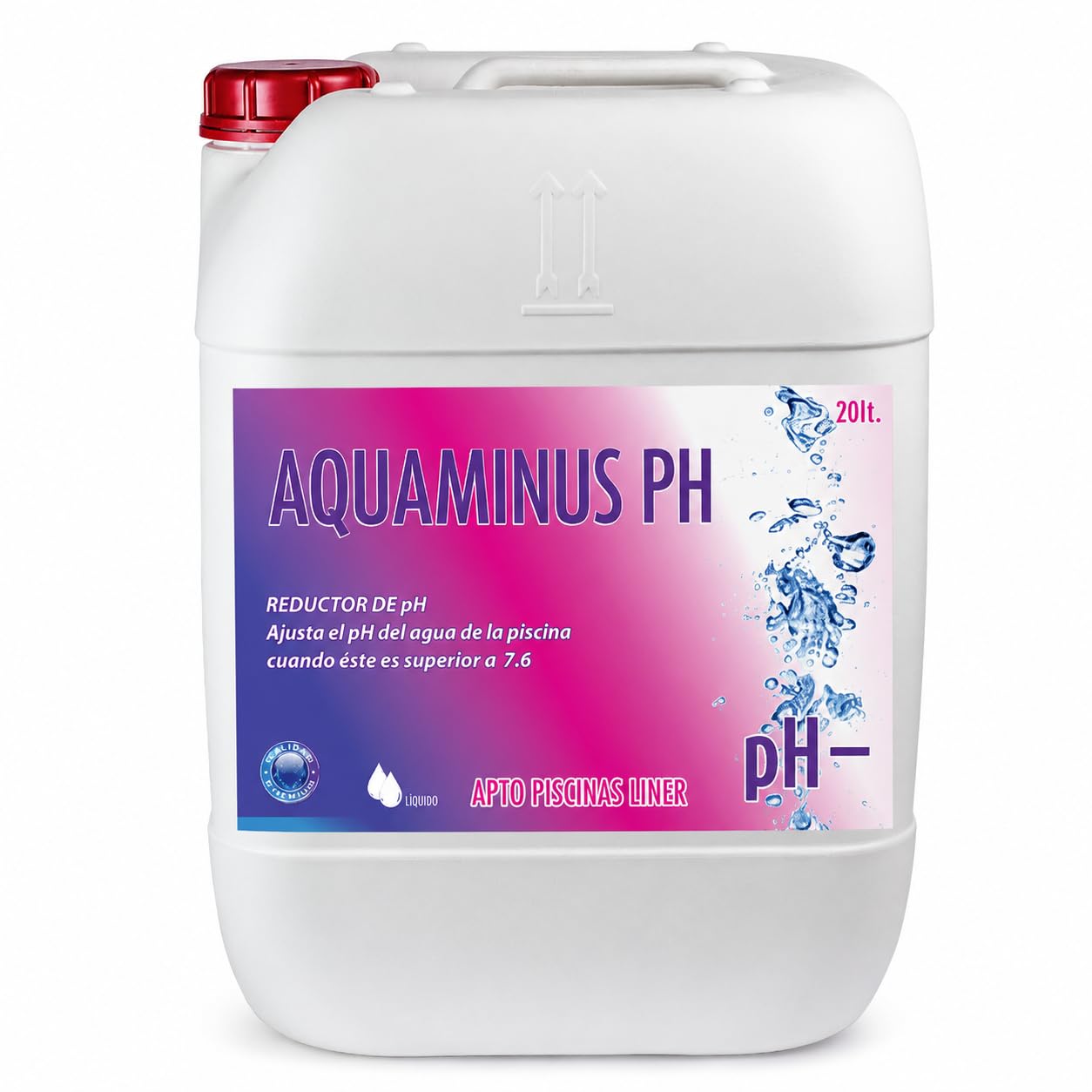 AQUAMINUS PH garrafa 20 litros (25 KG) para Piscinas con clorador salino - Reductor pH del Agua