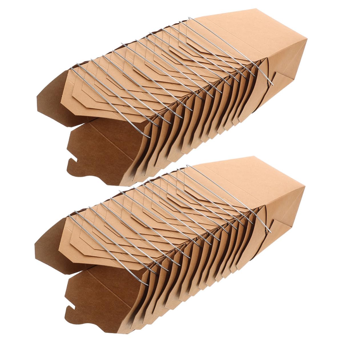 PRETYZOOM 50 Pezzi Contenitori per Cibo da Asporto in Carta Kraft da 26oz con Manico in Ferro, Resistenti alla Deformazione, per Riso Fritto e Patatine Durante Pranzi fuori Casa o Riunioni