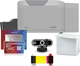 Bodno Seaory S28 Impressora de cartão de identificação dupla face e pacote de suprimentos completos software de identificação e câmera - Edição Bronze