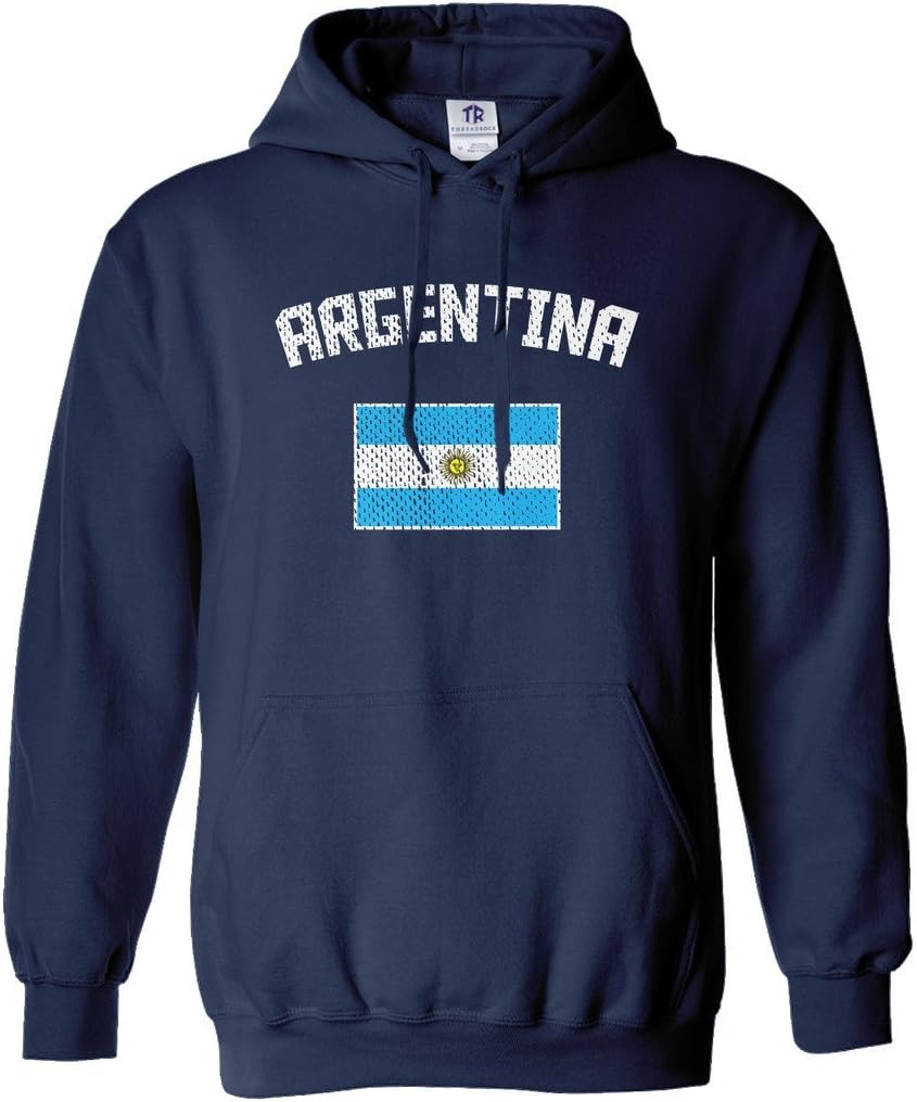 Threadrock Women's Argentina Flag Hoodie Sweatshirt