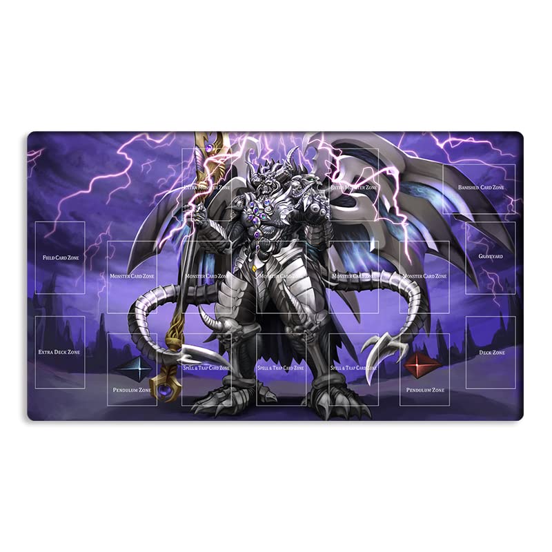 Mlikemat New Playmat Reign-Beaux Overlord of Dark World TCG CCG OCG Trading Card Game Mat with Zones + Free Bag (ZD039-385-A)