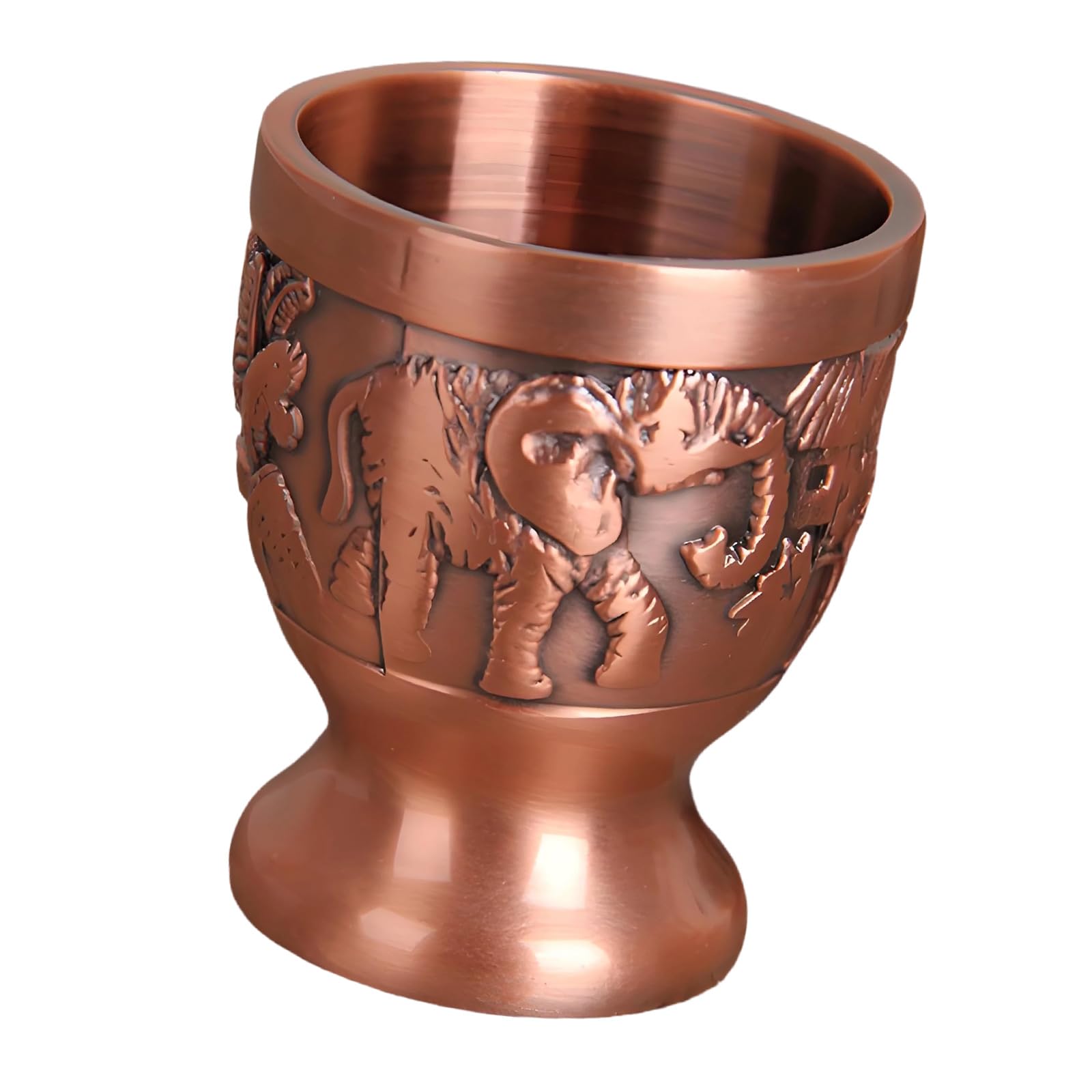 Kaeltsyn Artistic Elephant Themed Drinking Set Sturdy Kiriste Crafted Cocktails Tool with Classical Bronze Finish Traditional Elephant Drink Equipment