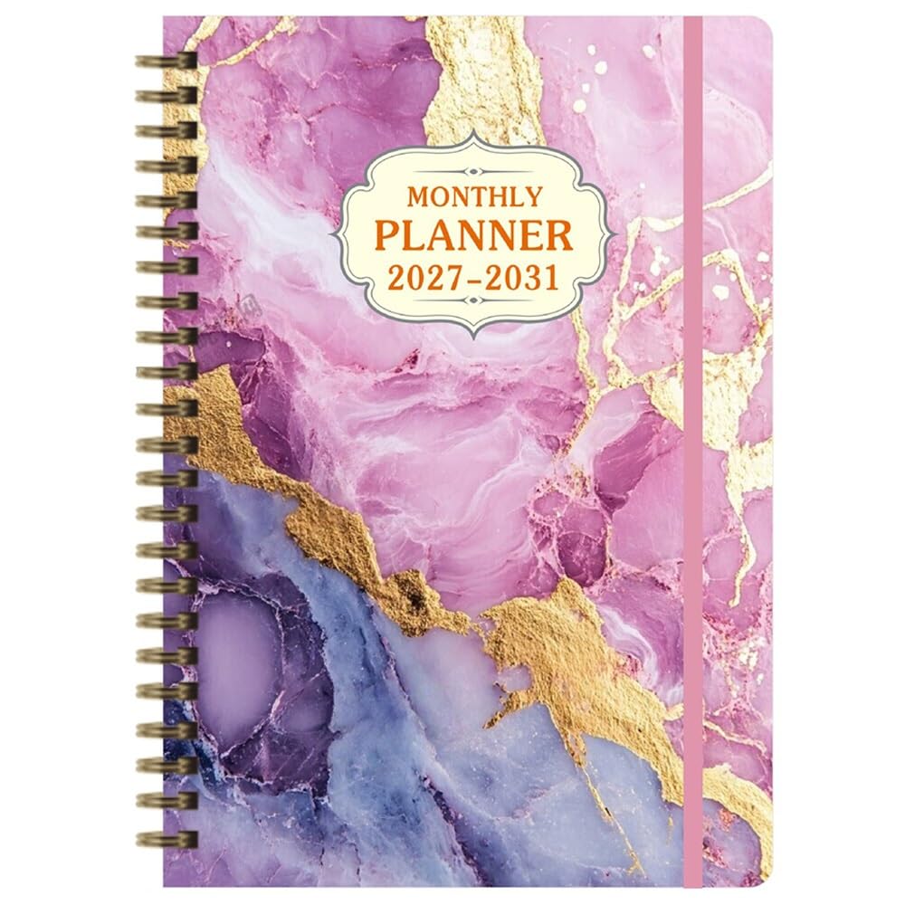 2027-2031 Monthly Planner Notebook: 5 Years Calendar from Jan 2027 - Dec 2031, A5 Monthly Diary Journal Planner(I)