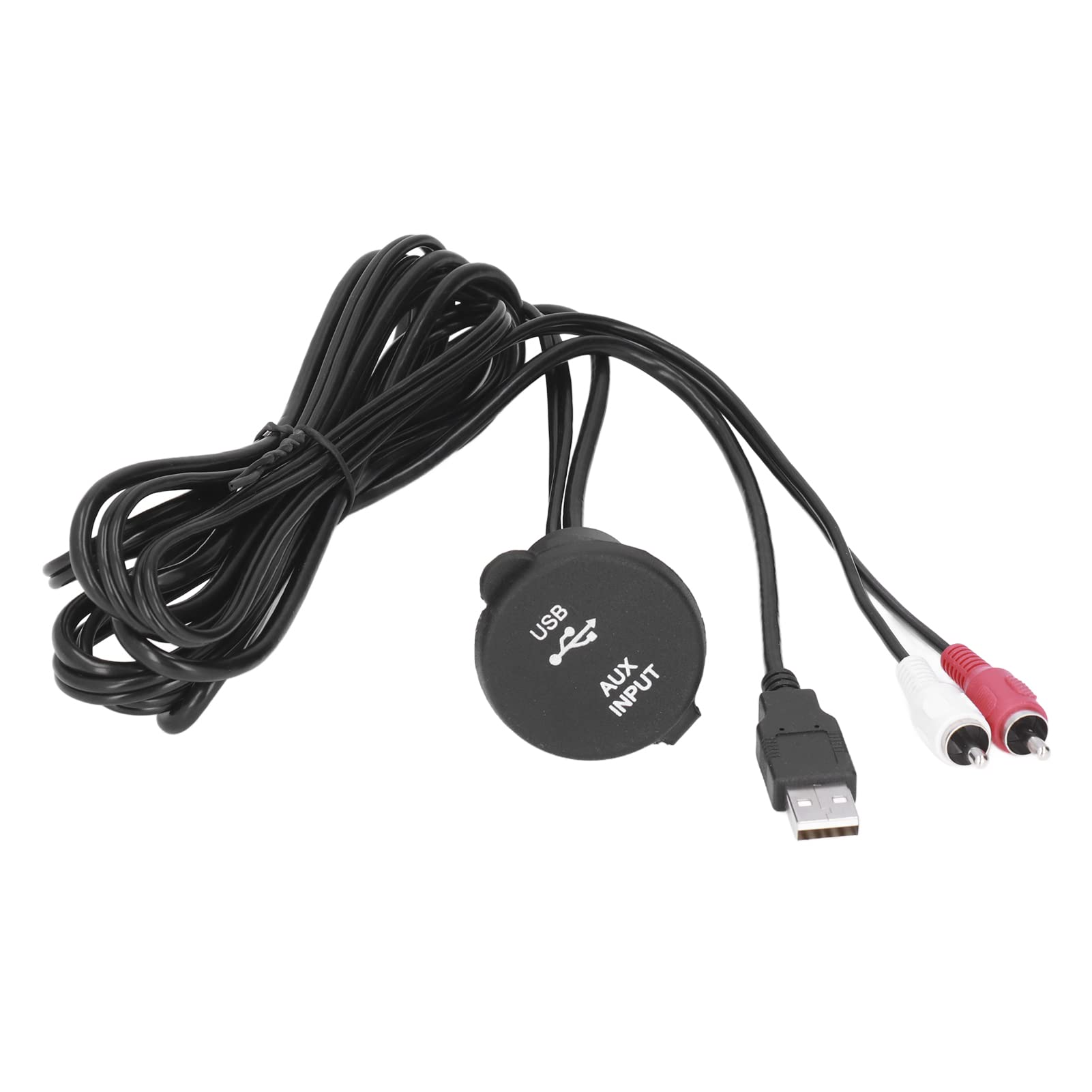 Zestaw przedłużaczy USB 3.0 do montażu podtynkowego, wtyk męski na żeński, 2 wtyki na 3,5 mm żeński, wodoodporny, odporny na promieniowanie UV, do samochodu, motocykla, łodzi,