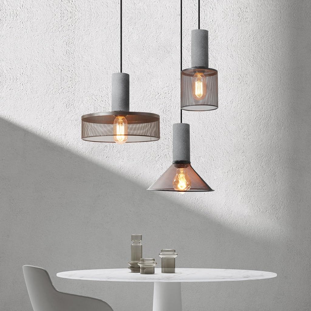 Lumière industrielle moderne en ciment pour éclairer l'îlot central de votre cuisine