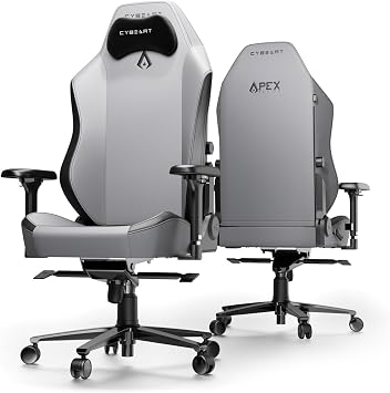Cybeart | X11 Gray Gaming/Office Chair | 4D Armrest | Built-in Lumbar Support | Superior PU Leather, Ergonomic, Lying and Tilting