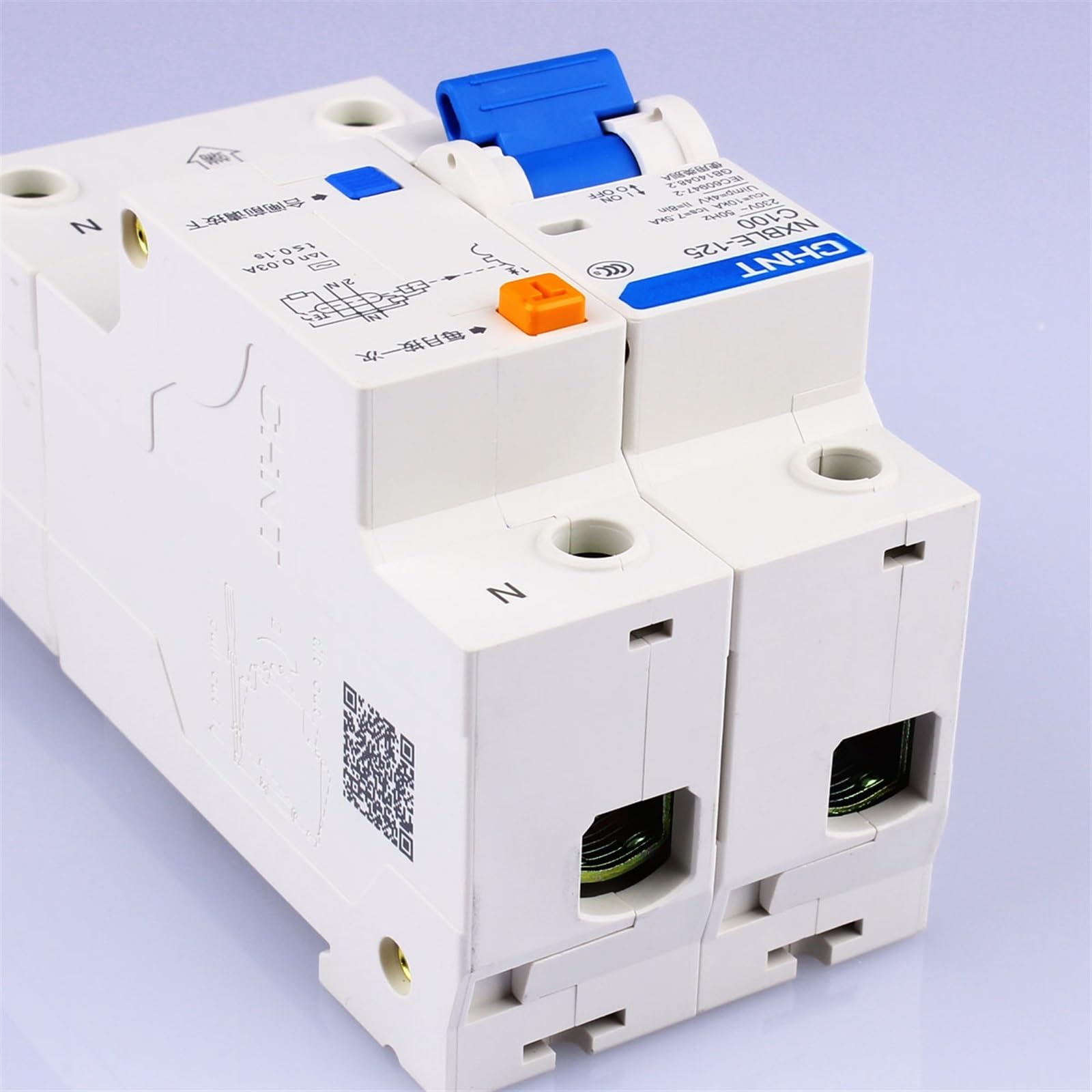 Disyuntores diferenciales pequeños RCBO NXBLE-125 de 63 A, 80 A, 100 A, 125 A, 1P+N, 230 V, con protección contra fugas(100A)
