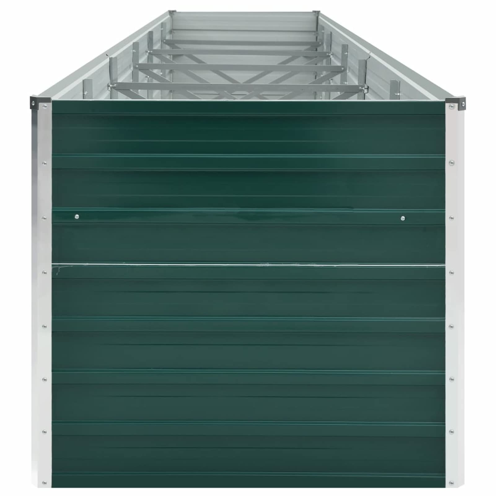 Arriate, Mesa De Cultivo, Huerto Domestico, Cultivo De Plantas Aromaticas, Arriate De Jardín, de jardín de Acero galvanizado Verde 480x80x45 cm