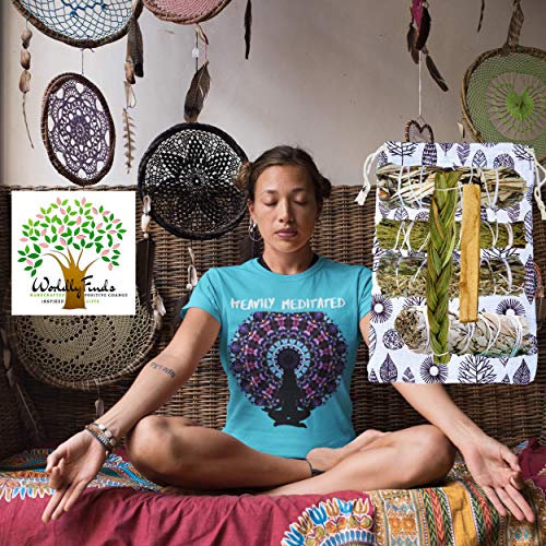 Smudging Kit - SAGE VARIETY 8 Gifts, Sage Incense Sticks Sampler Smudge Kit: Lavender, Blue Sage, Yerba Santa Mix, White & Black Sage, Cedar, Sweet Grass,Palo Santo, Healing Crystal: BONUS Storage Bag - Thumbnail 3