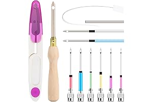 AUGSUN Punch Needle Kit for Beginners, 13Pcs Embroidery Set