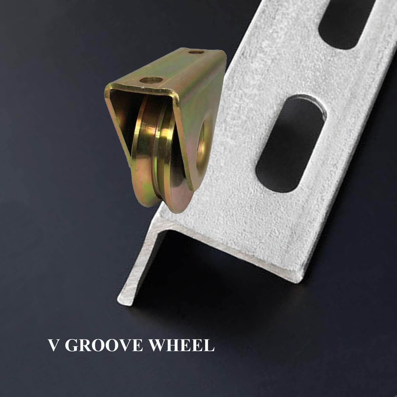 2in V Groove Wheel Plate Casters Sliding Rolling Gate